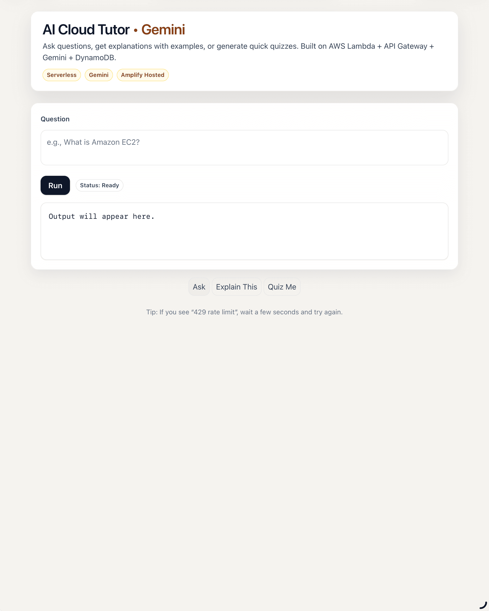 AI Cloud Learning Assistant