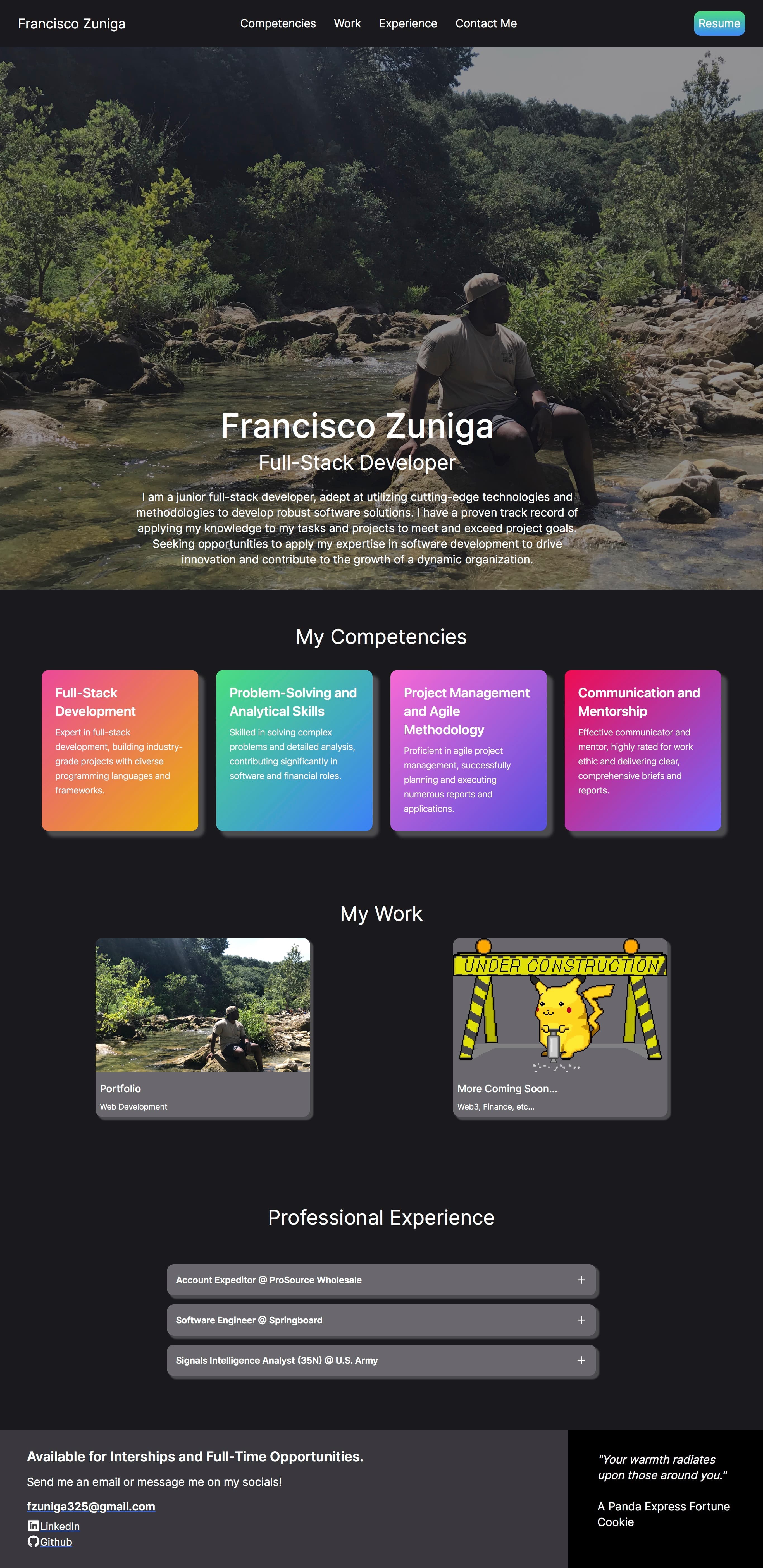 Previous Portfolio Site